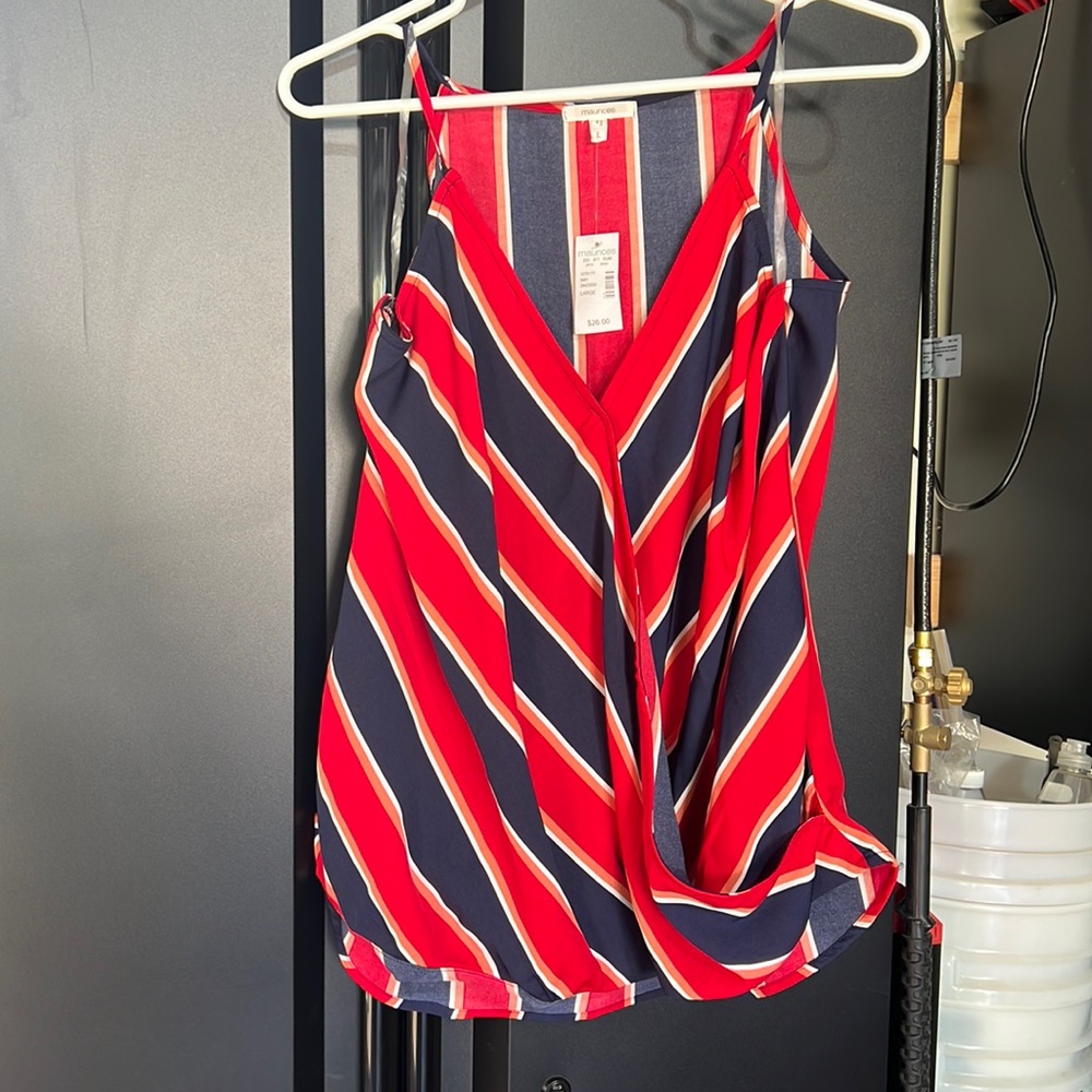 Maurice’s large striped tank NWT
